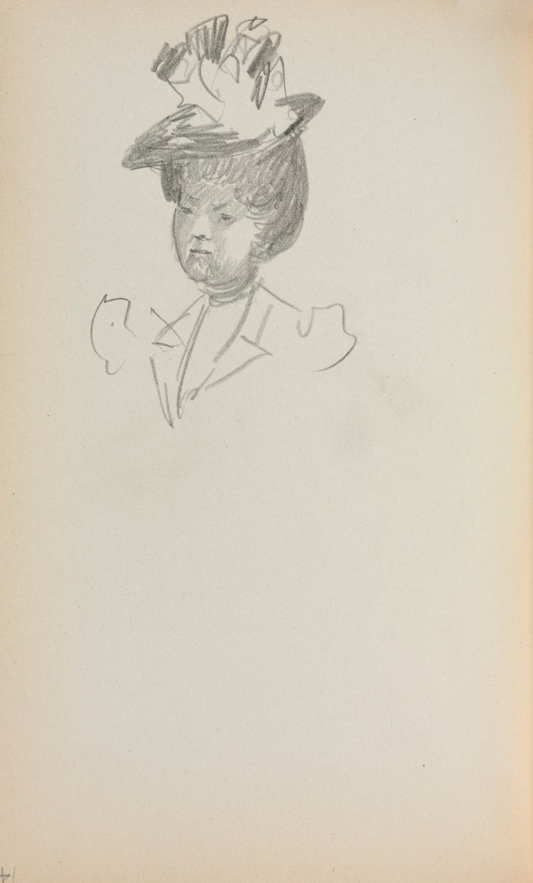 Italian Sketchbook: Woman, Bust Length (page 142) by Maurice Prendergast