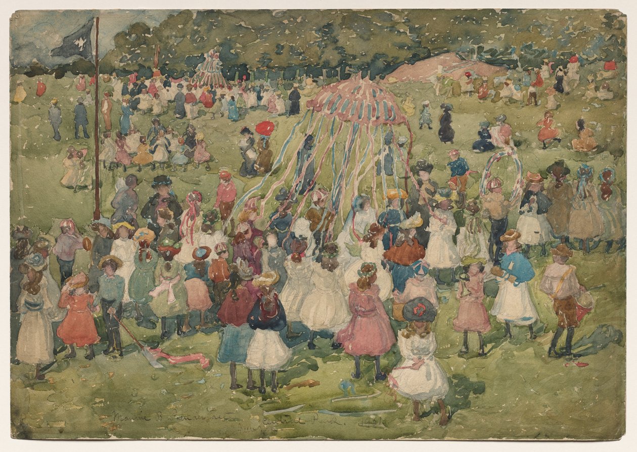 May Day, Central Park by Maurice Brazil Prendergast