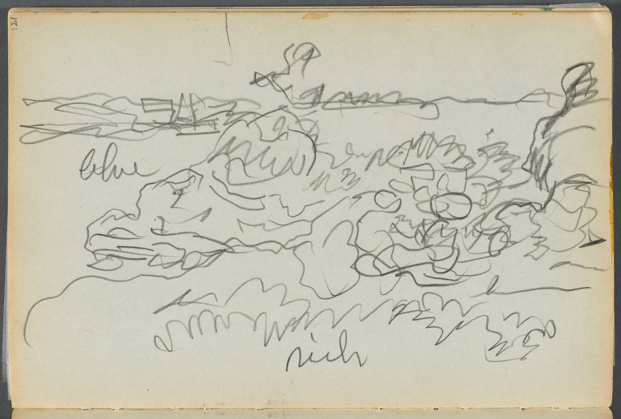 Sketchbook - The Granite Shore Hotel, Rockport, page 121: Shore by Maurice Prendergast