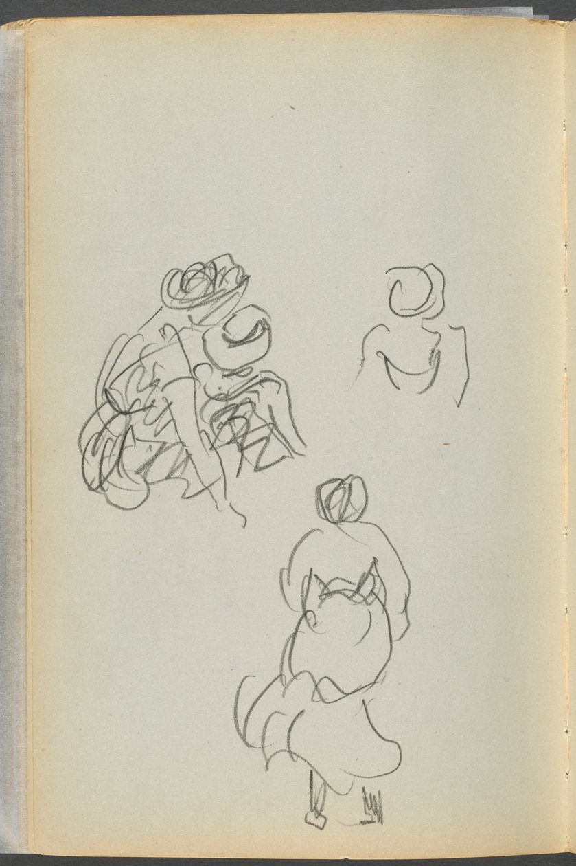 Sketchbook- The Granite Shore Hotel, Rockport: Figures by Maurice Prendergast