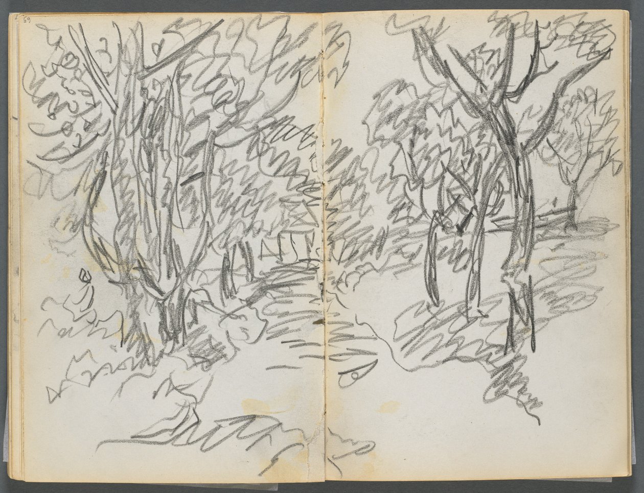 Sketchbook: The Dells, No. 127, Landscape (page 064 & 65) by Maurice Prendergast
