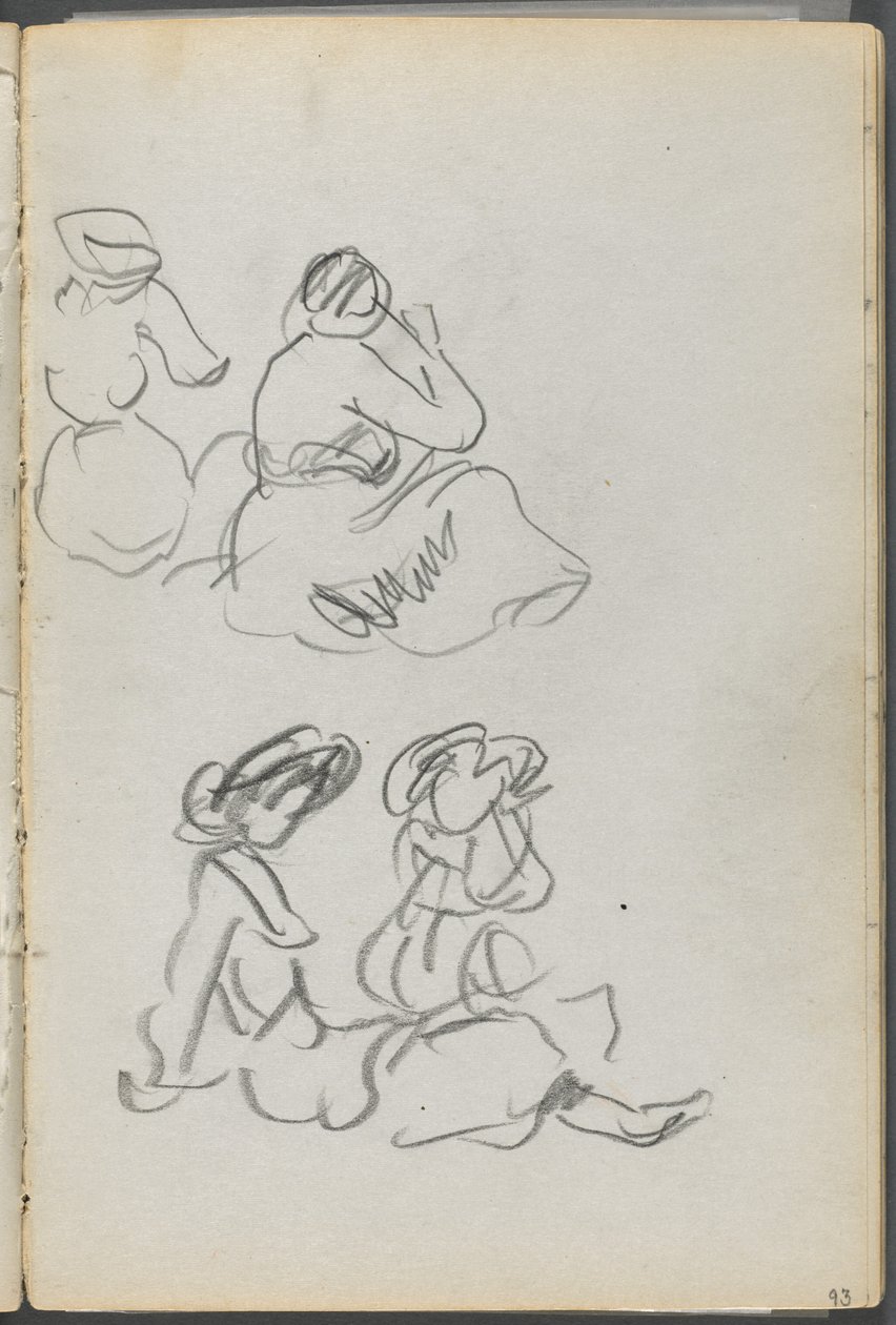 Sketchbook, The Dells, No. 127, page 093: Seated Figures by Maurice Prendergast
