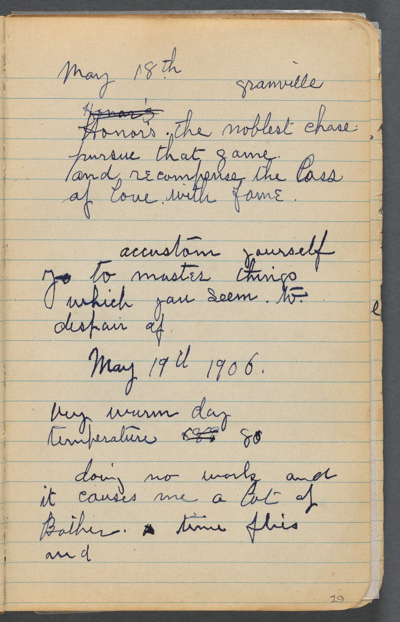 Sketchbook, page 019: Notes by Maurice Prendergast
