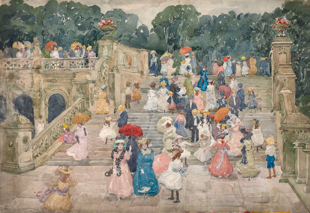 The Terrace Bridge, Central Park by Maurice Prendergast