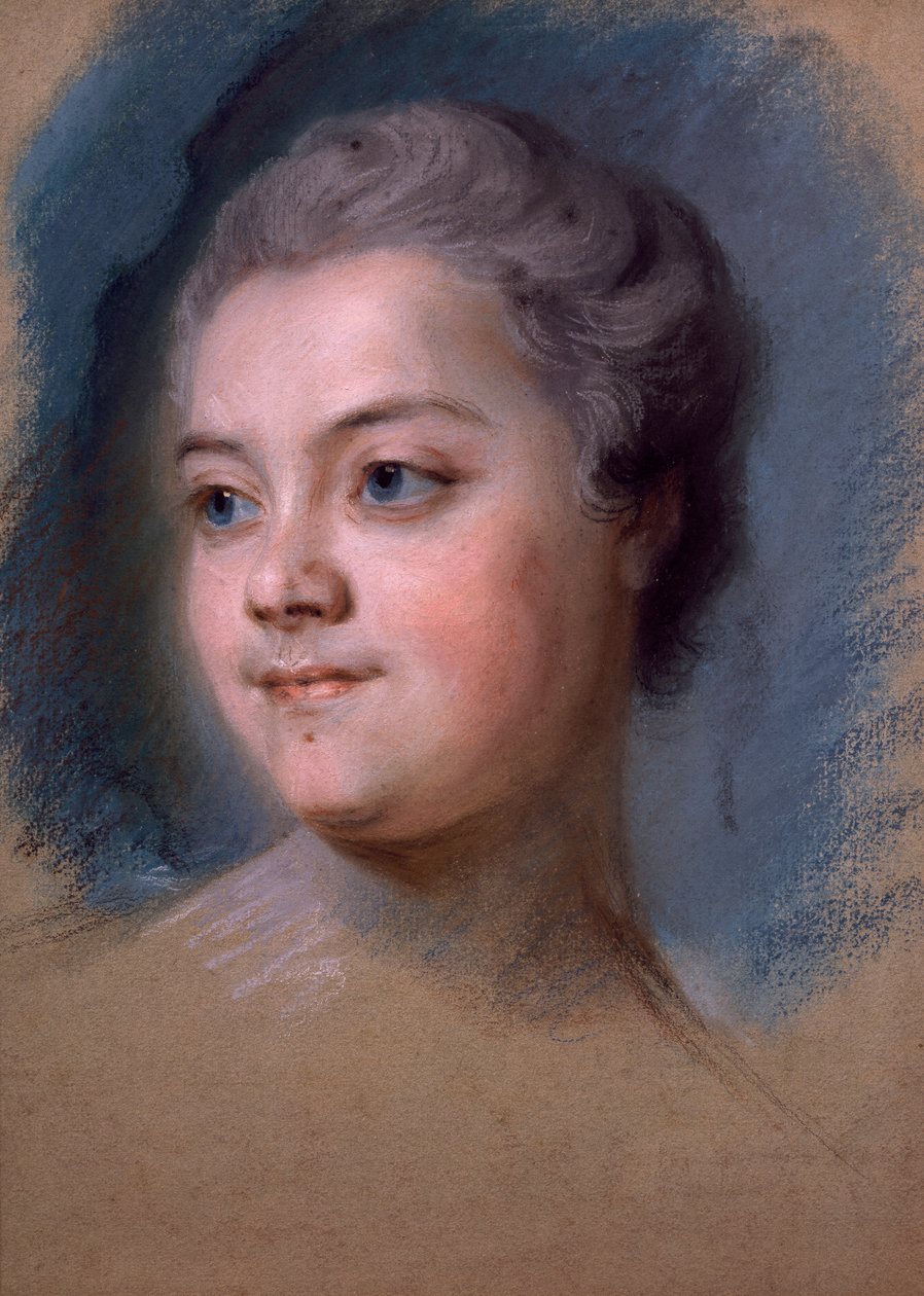 Portrait of Mademoiselle de Chastagner de Lagrange by Maurice Quentin de La Tour