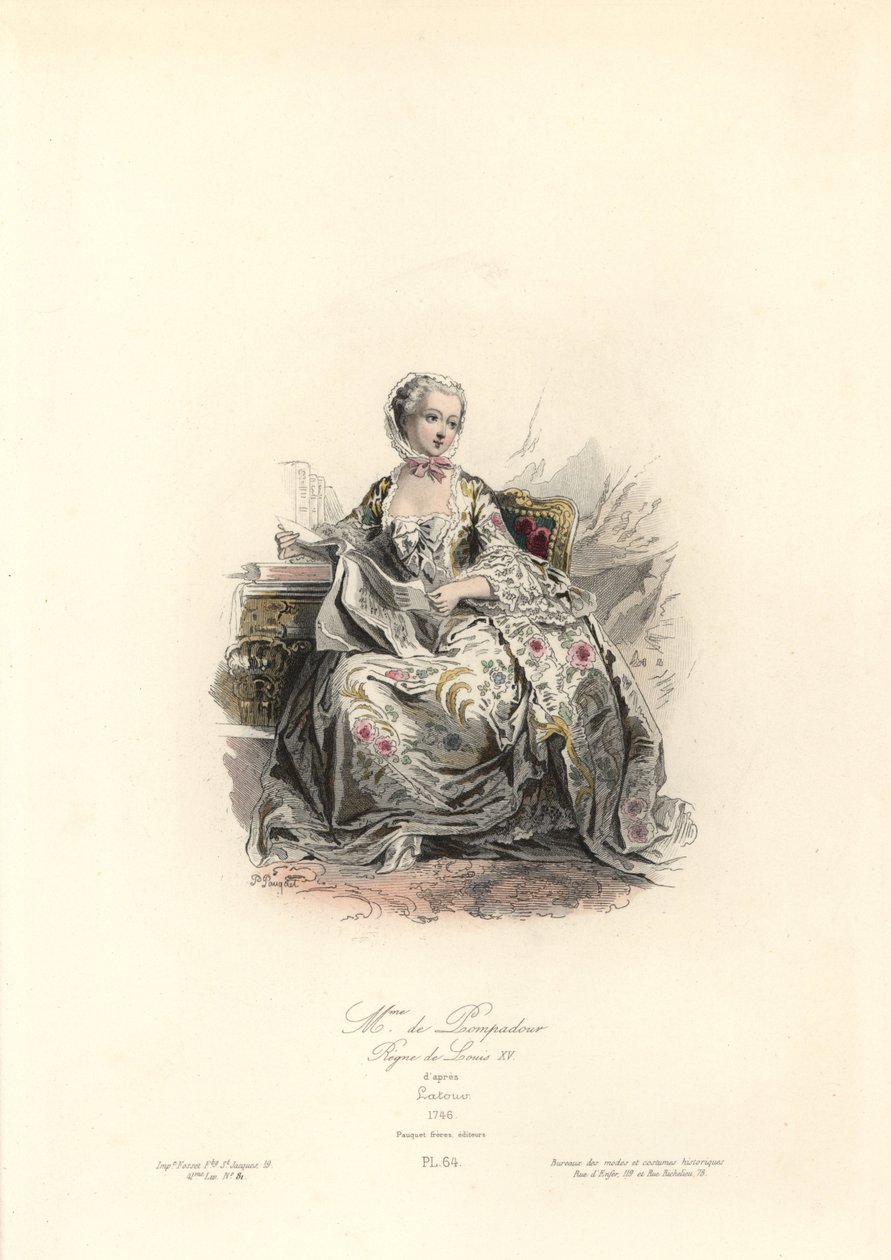 Jeanne-Antoinette Poisson, Madame de Pompadour by Maurice Quentin de la (after) Tour