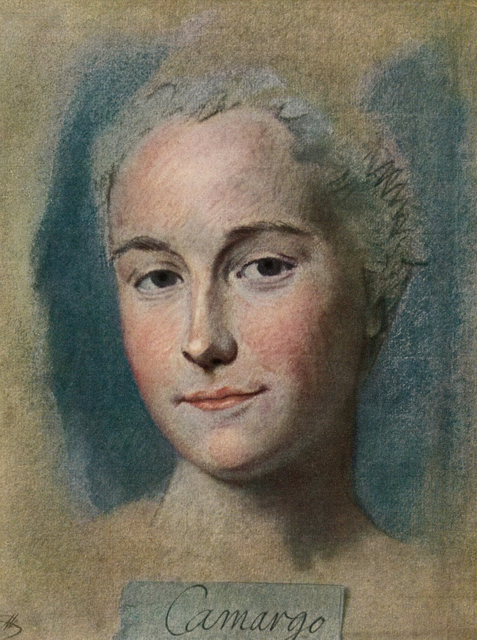 Marie Anne de Cupis de Camargo, from La Tour, pub.1920 by Maurice Quentin de la (after) Tour