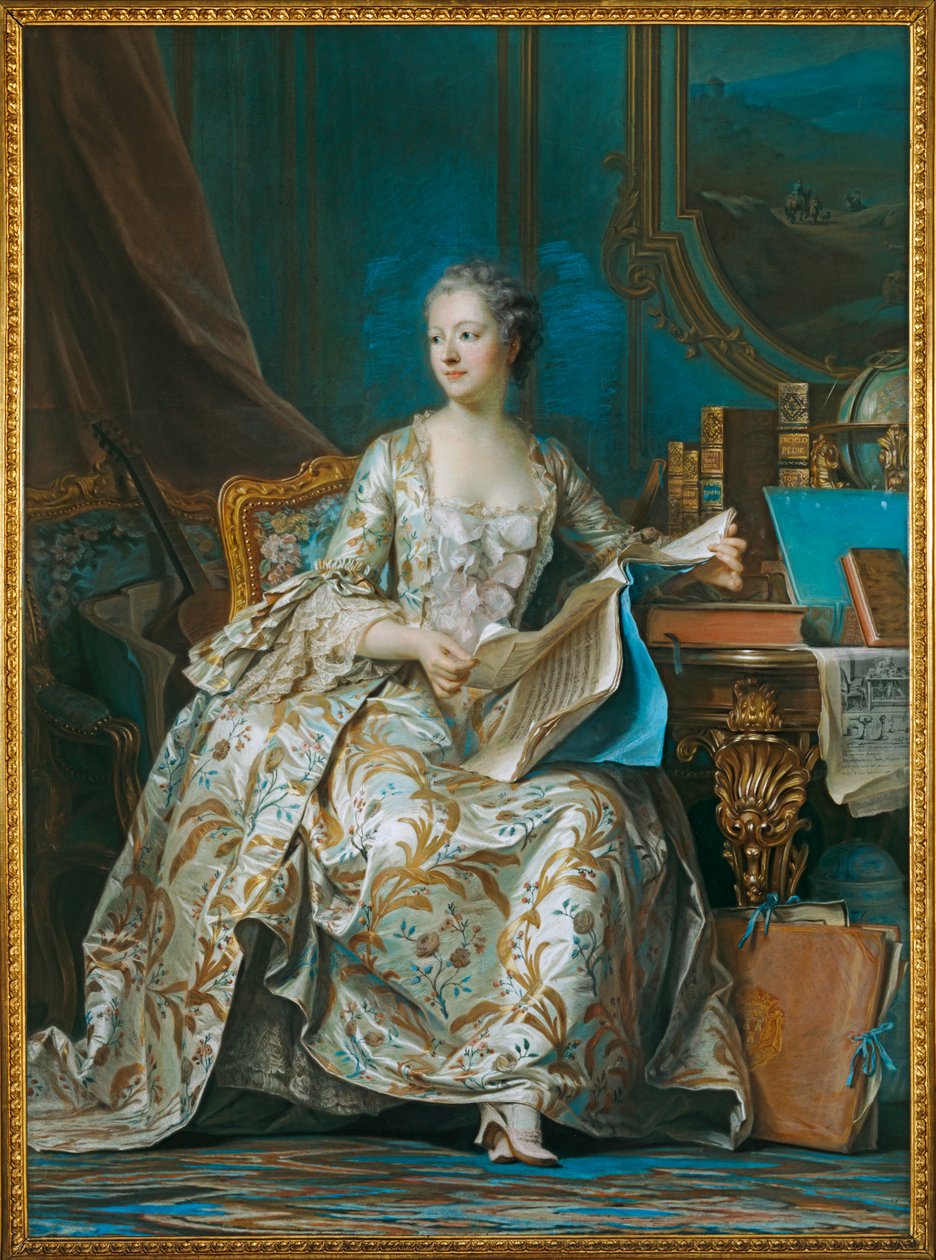 Marquise de Pompadour, Influential Mistress of King Louis XV by Maurice Quentin de La Tour