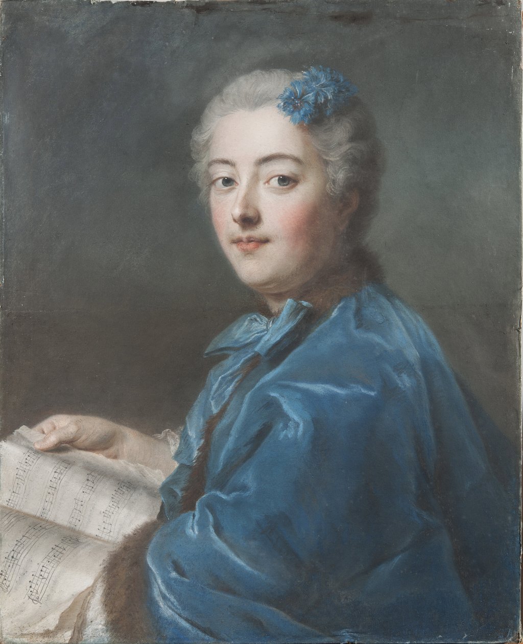 Portrait of Marie Sophie de Courcillon, Duchesse de Picquigny, Princesse de Rohan by Maurice Quentin de La Tour