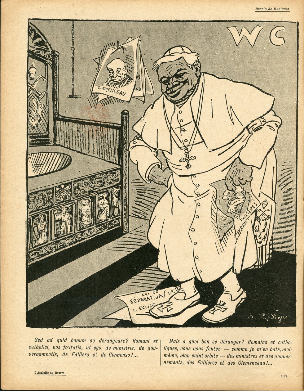 The Butter Plate, number 283, Satirical in Black & White by Maurice Radiguet
