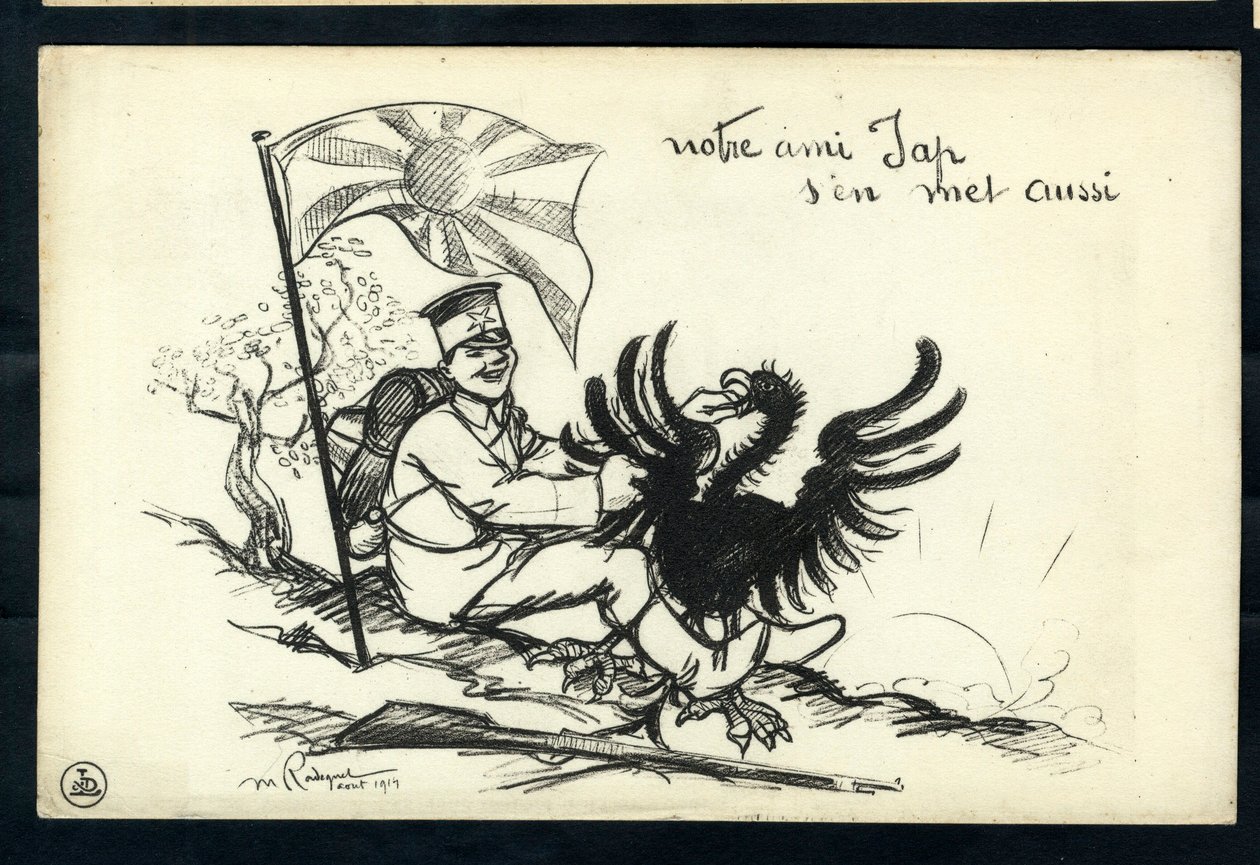 Postcard, Satirical in B&W: Our Friend Jap