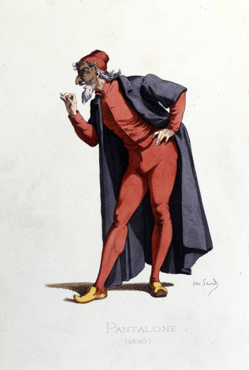 Costume and theatre character: Pantalone (doctor) draws from 