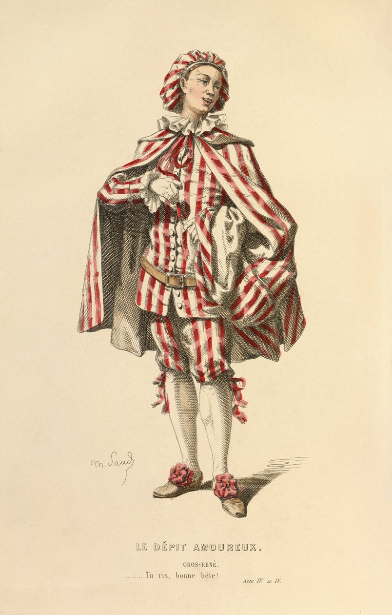 Costume for the role of Gros-Rene, c.1868 by Maurice Sand