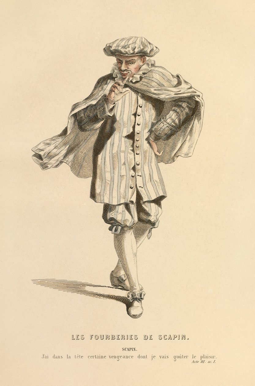 Costume for the role of Scapin, c.1868 by Maurice Sand