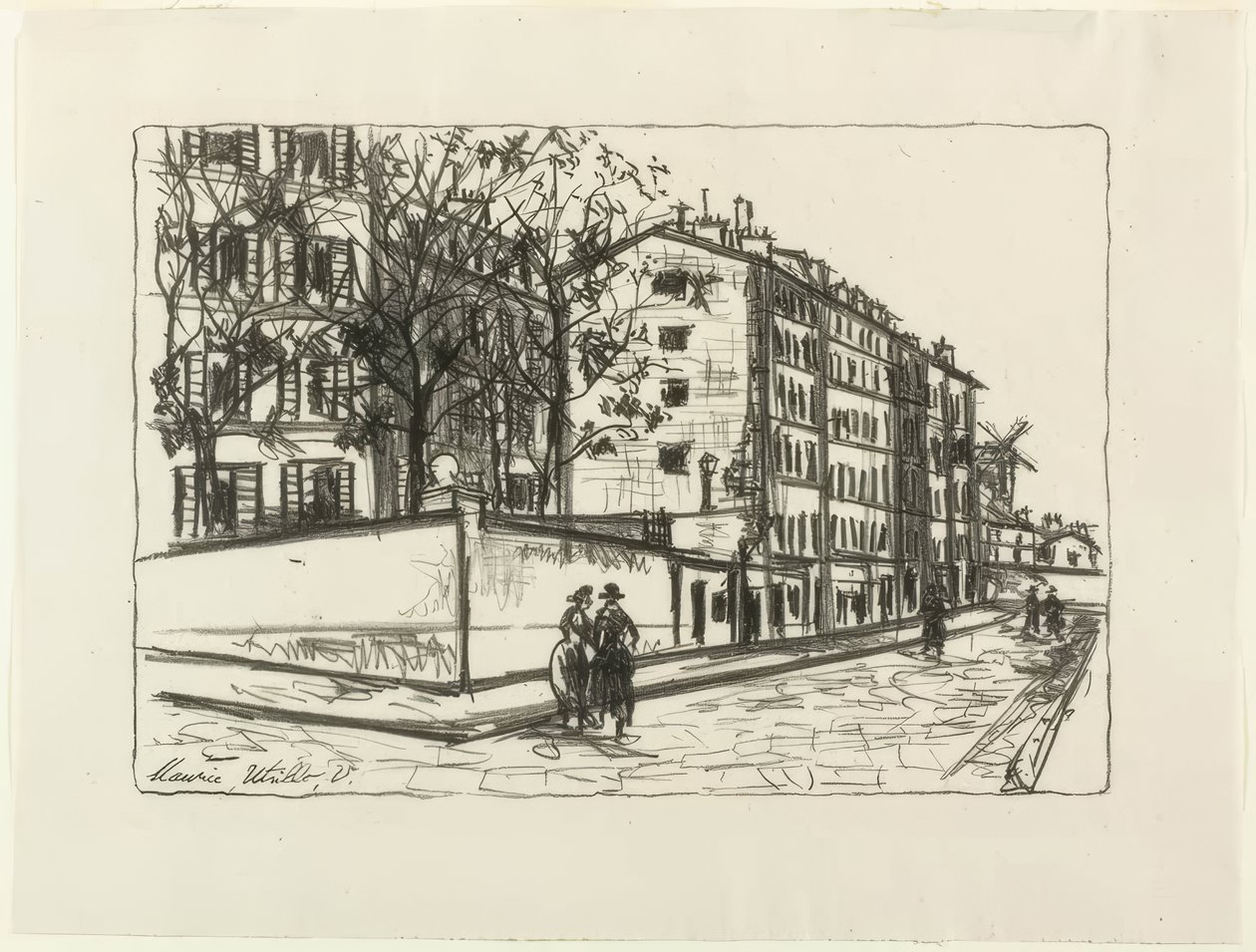 Orchampt Street, plate 12 from Album of Original Lithographs by Maurice Utrillo