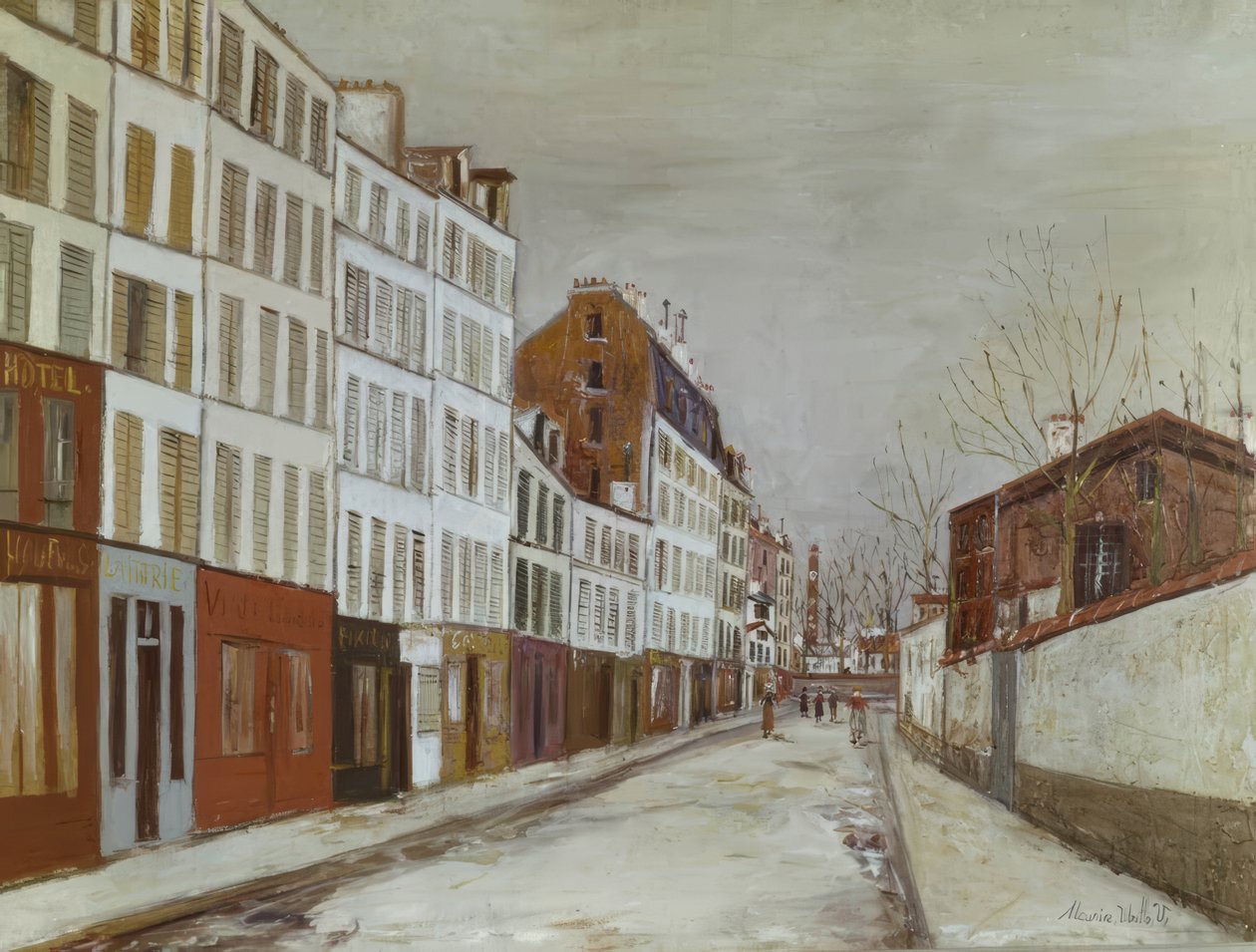 Rue des Poissonniers by Maurice Utrillo