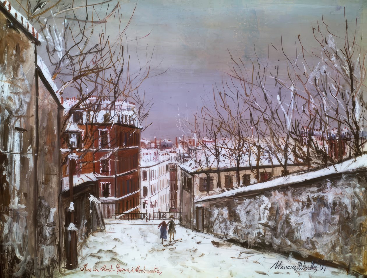 Street of Mont-Cenis in Montmartre by Maurice Utrillo