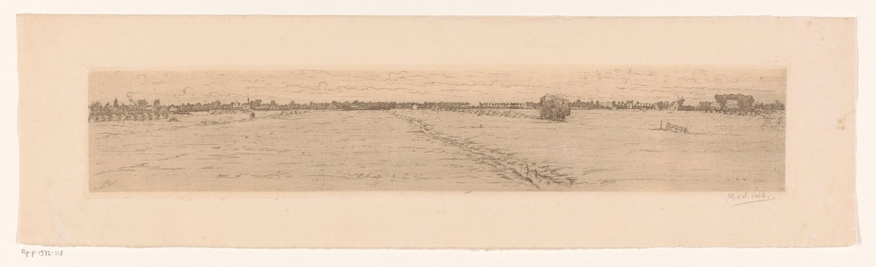 Pastoral Landscape with Hay Wagon by Maurits van der Valk (signed by artist)