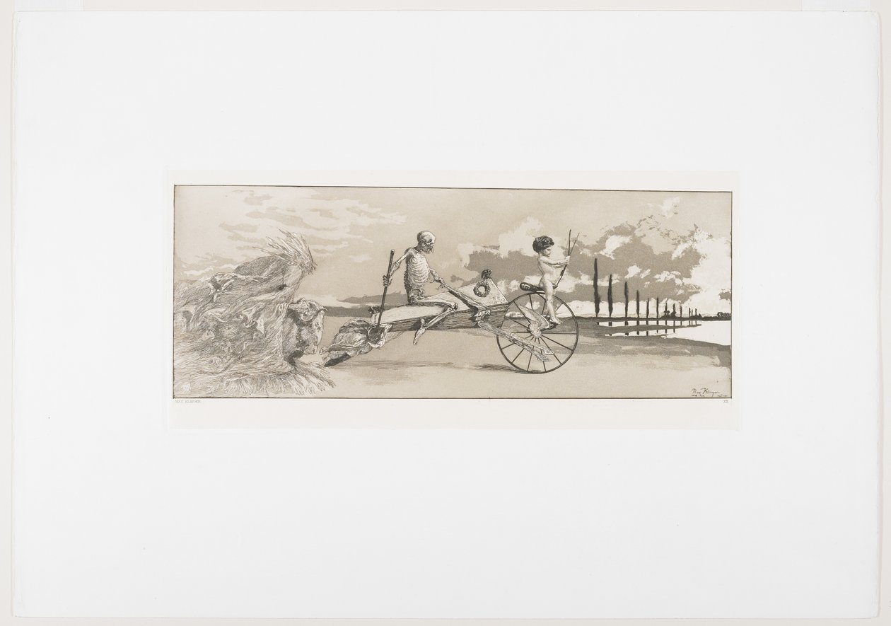 Cupid, Death and the Beyond, from Intermezzi, Opus IV, 1881 by Max Klinger