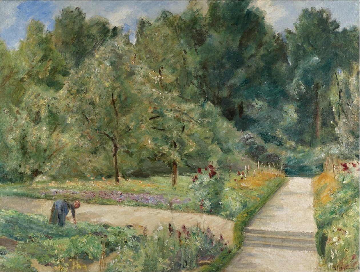 The Kitchen Garden in Wannsee Facing West by Max Liebermann