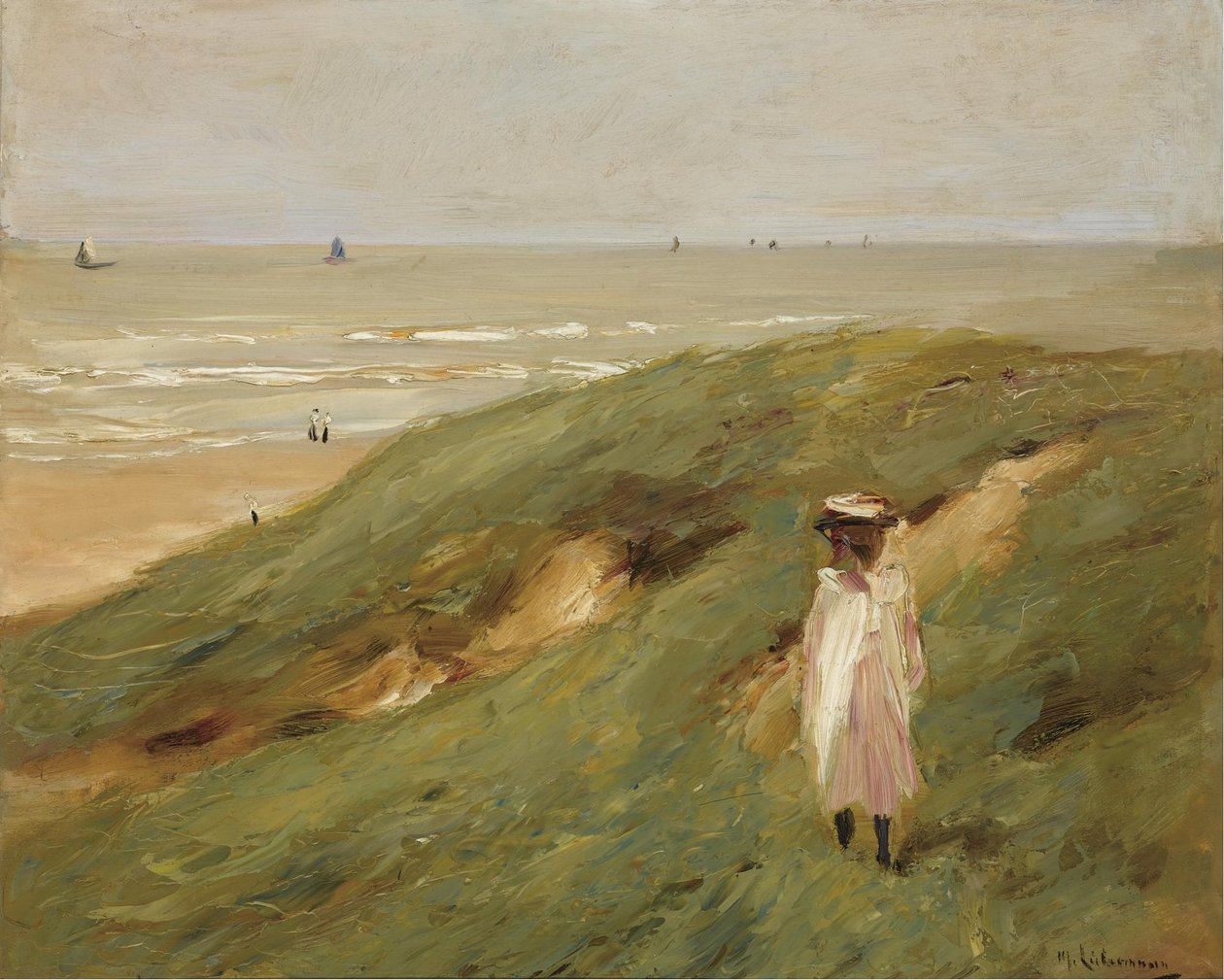 Dune near Noordwijk with Child by Max Liebermann