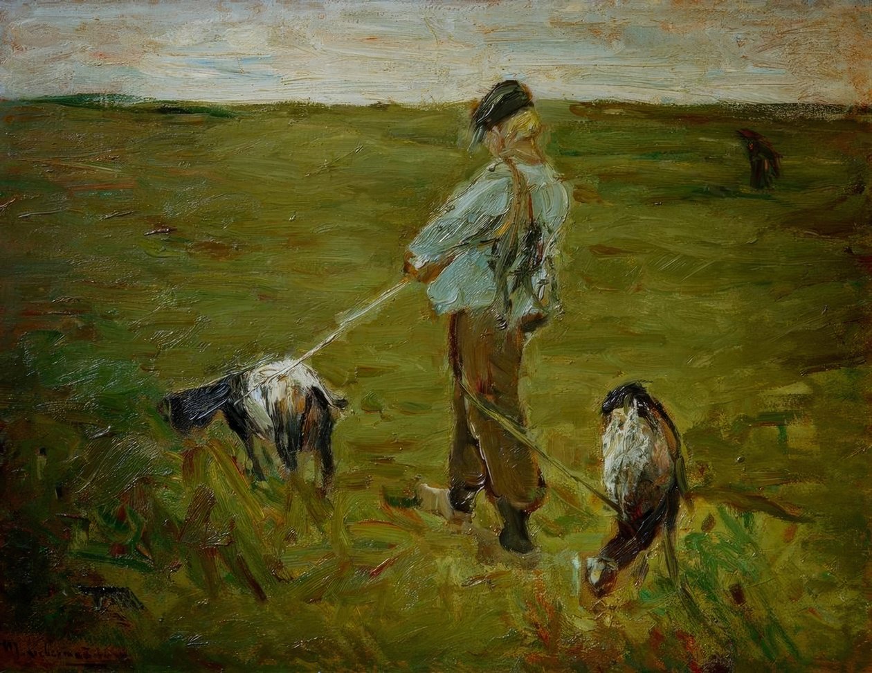 Boy with Goats by Max Liebermann