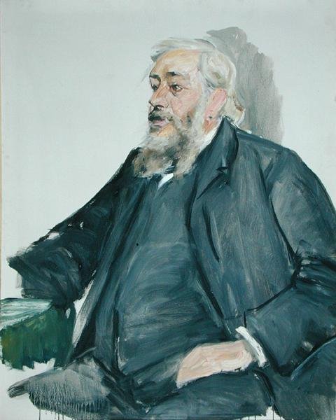 Second Study of Professor Justus Brinckmann by Max Liebermann