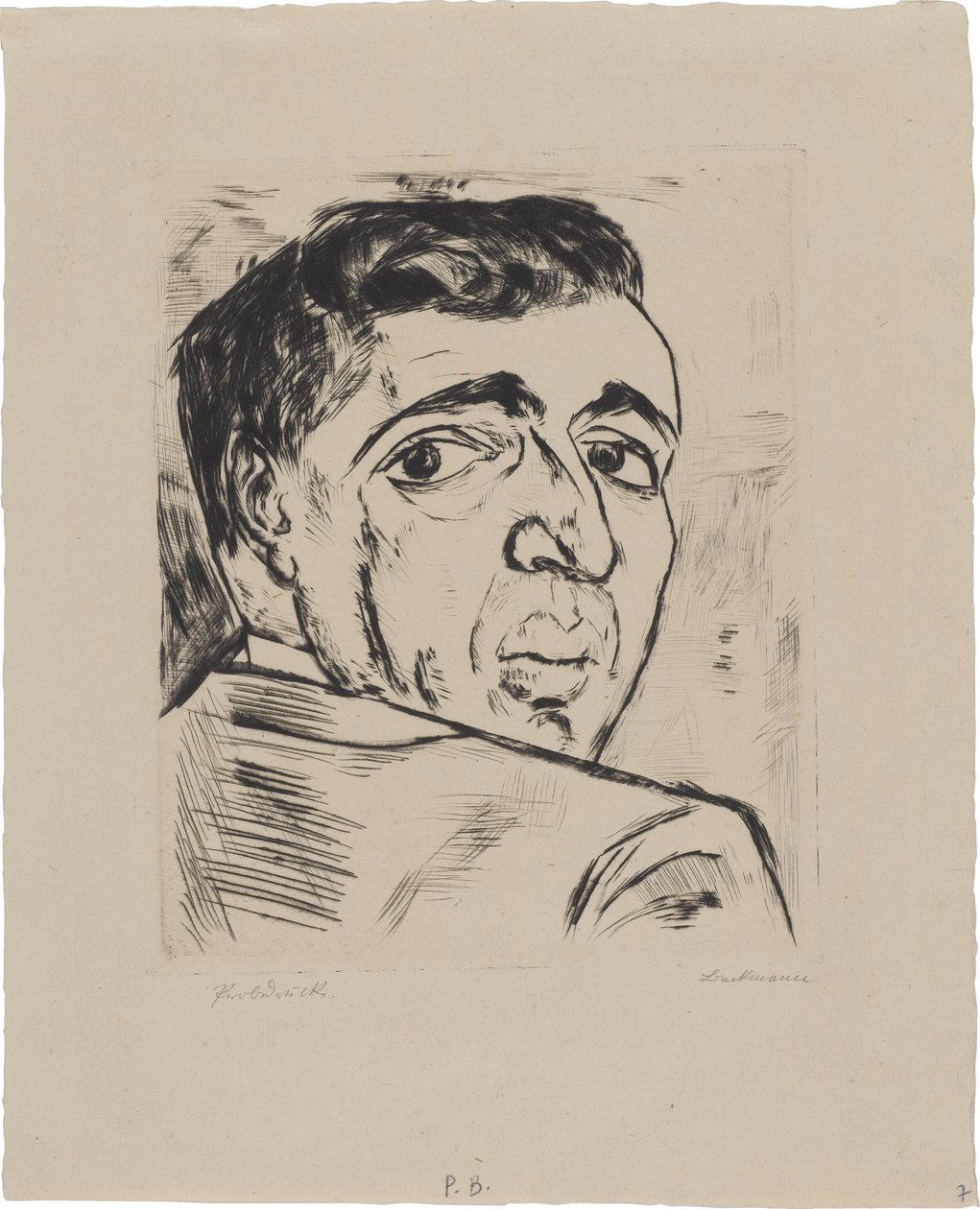 Portrait of Israel Ber Neumann (1887-1961) by Max Beckmann