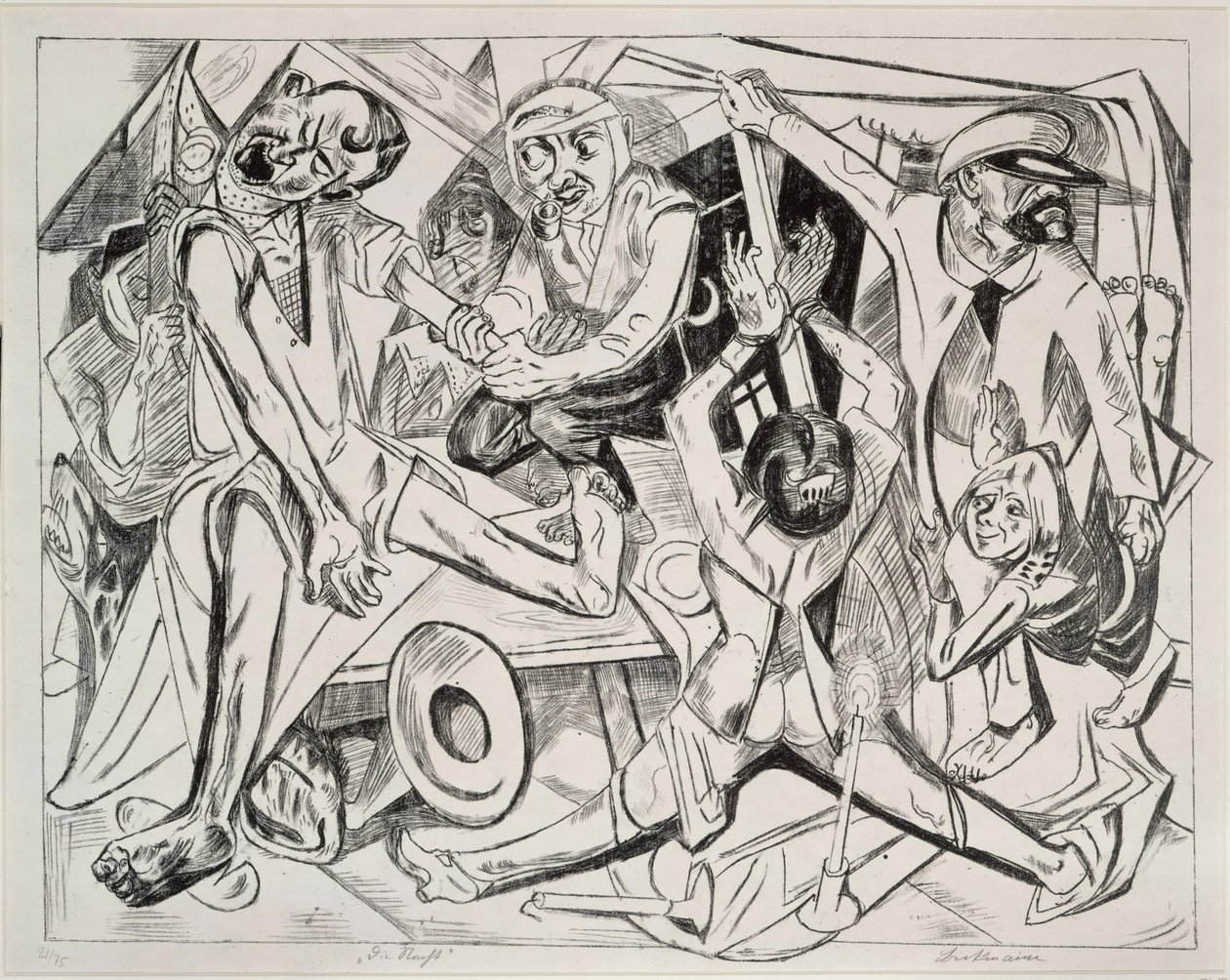 The Night (Plate 7 from: “Hell”) by Max Beckmann