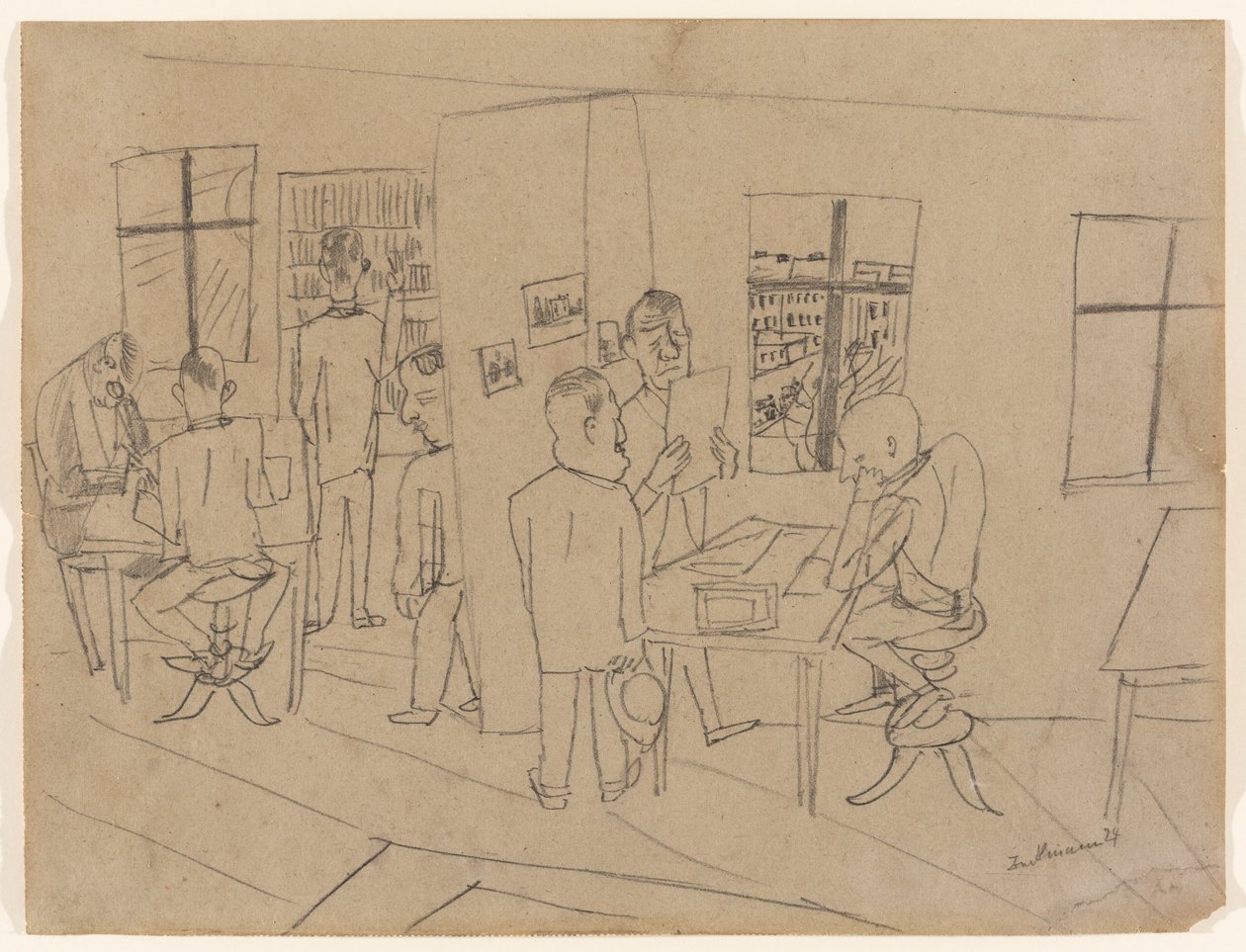Editorial Room by Max Beckmann