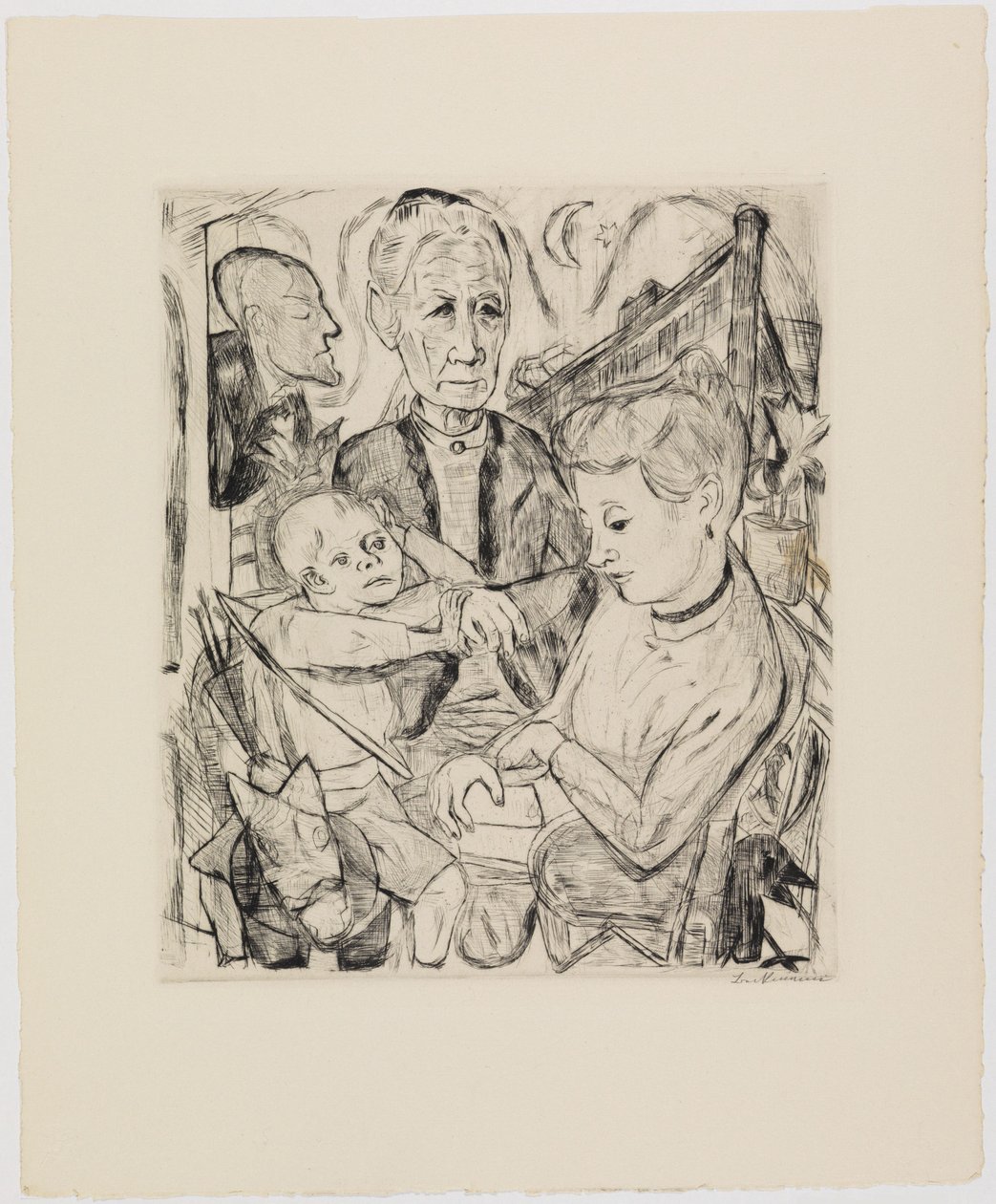 Family Scene (Beckmann Family) by Max Beckmann