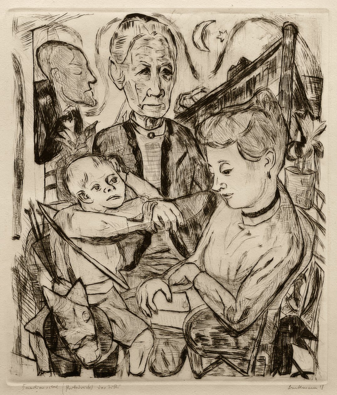 Family Scene by Max Beckmann