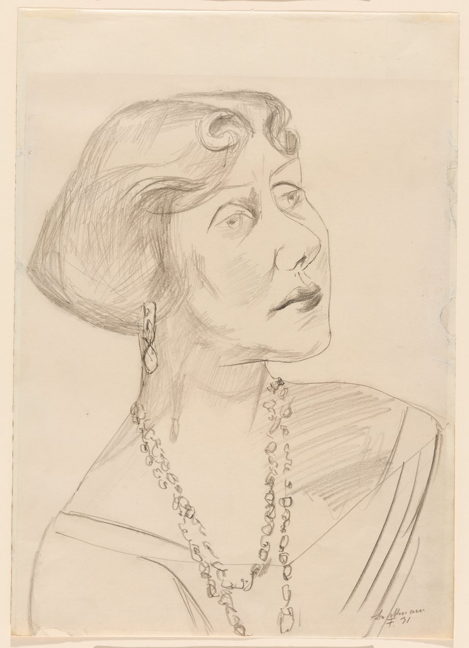 Portrait of Lilly von Schnitzler by Max Beckmann