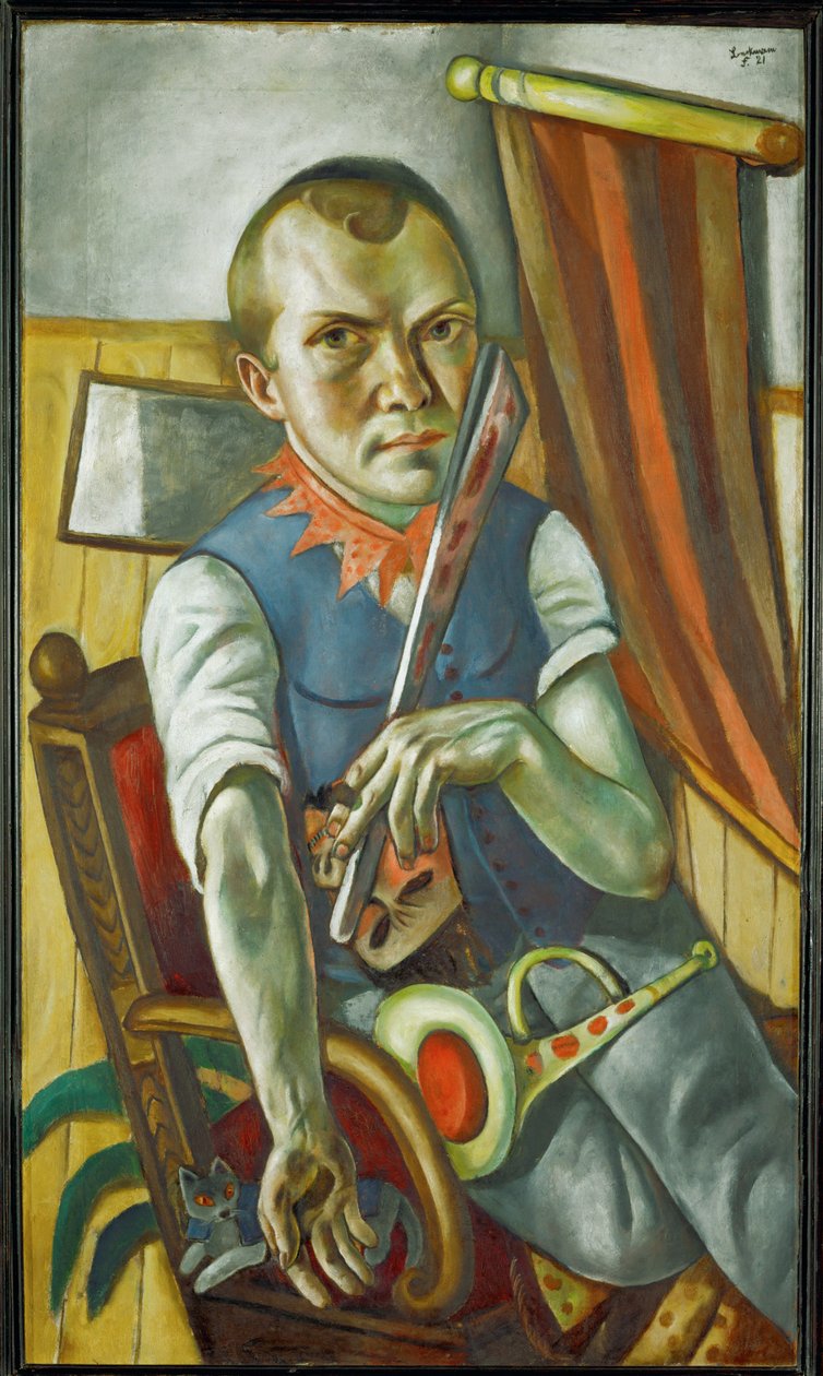 Self-portrait as a Clown by Max Beckmann