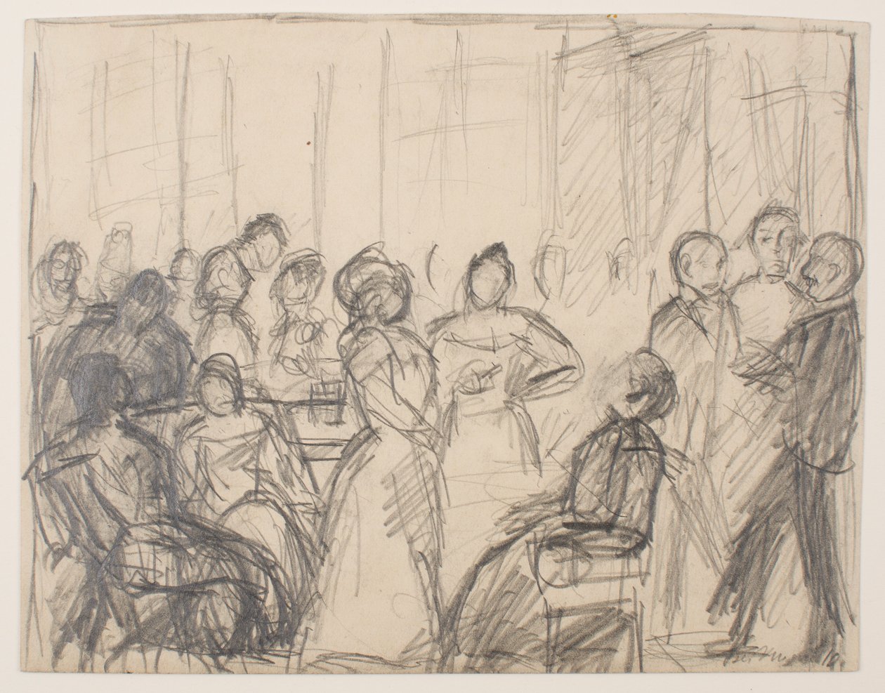Sketch for Society Party by Max Beckmann