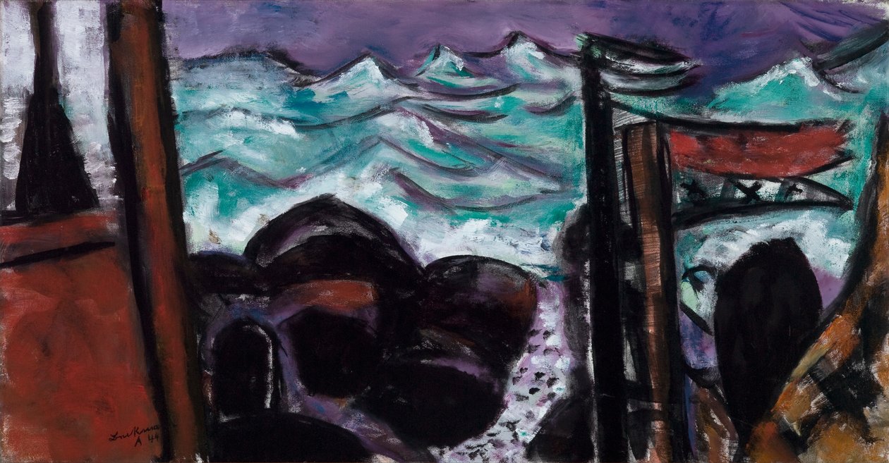 Small Stormy Sea by Max Beckmann