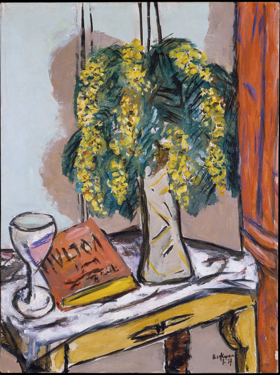 Still Life with Mimosas by Max Beckmann