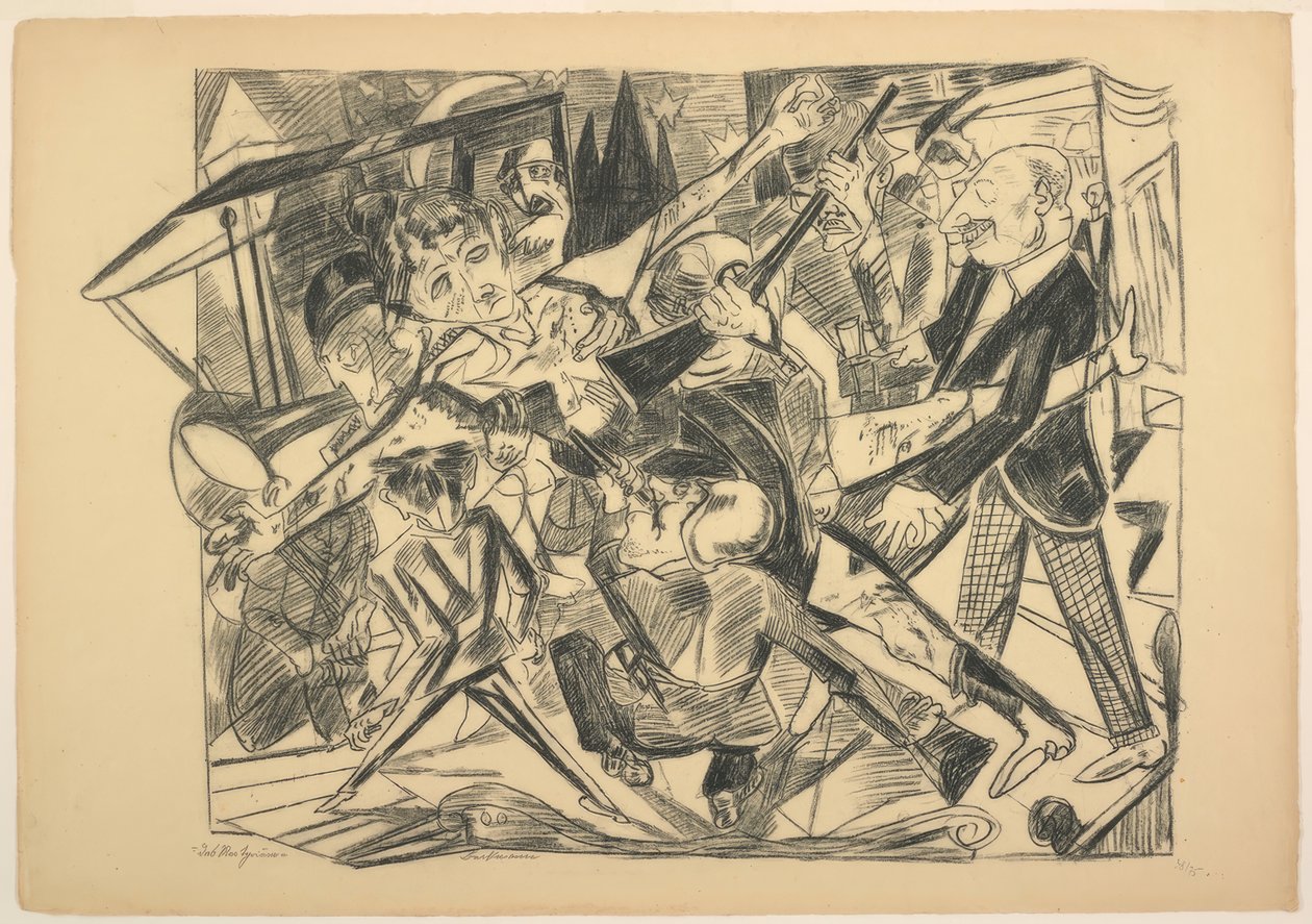 The Martyrdom (plate four from Die Hölle) by Max Beckmann