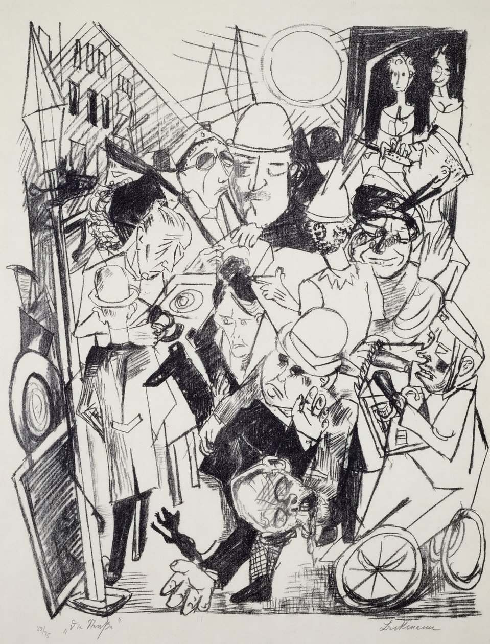 The Street, by Max Beckmann, Engraving by Max Beckmann