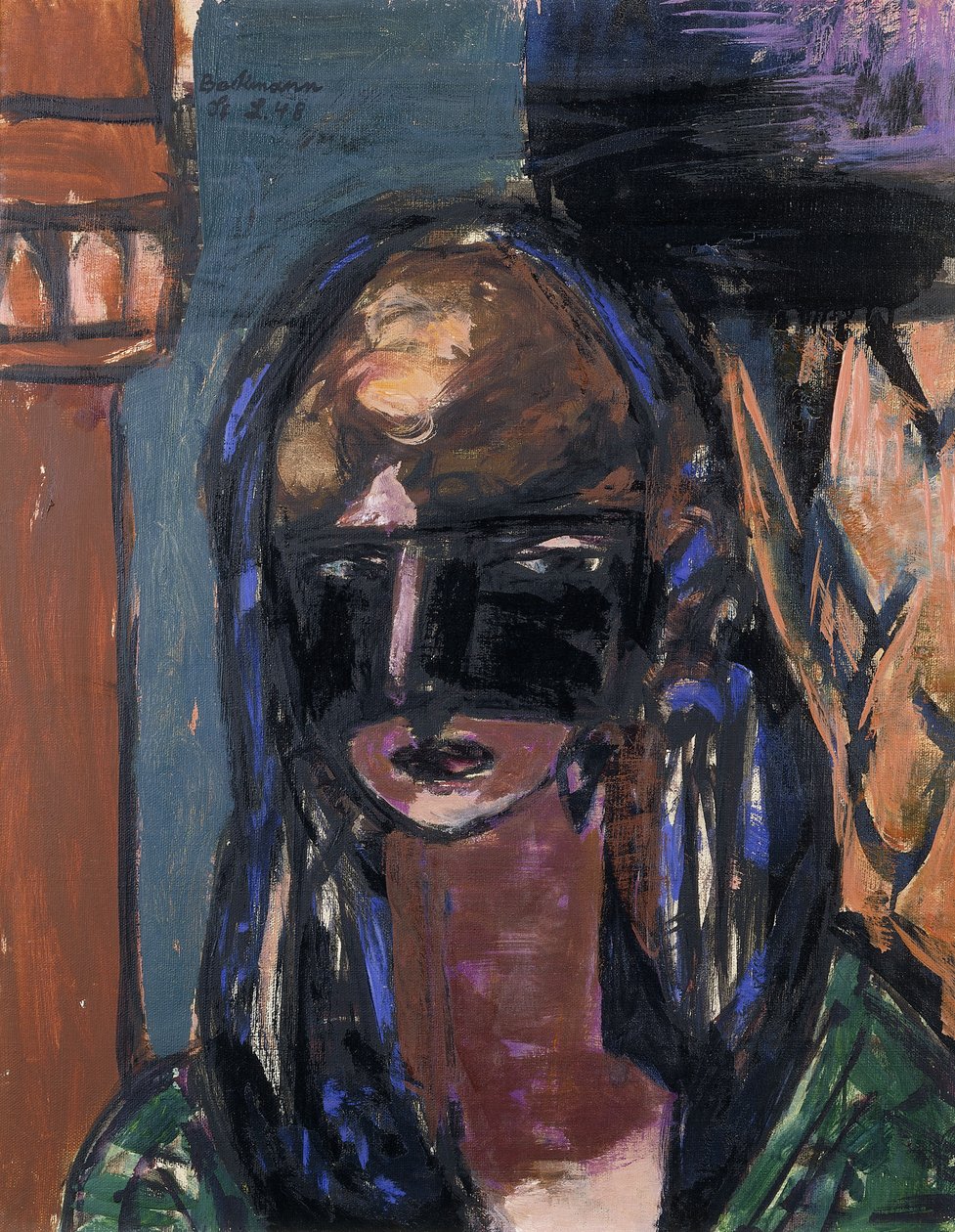 Woman with Mask by Max Beckmann