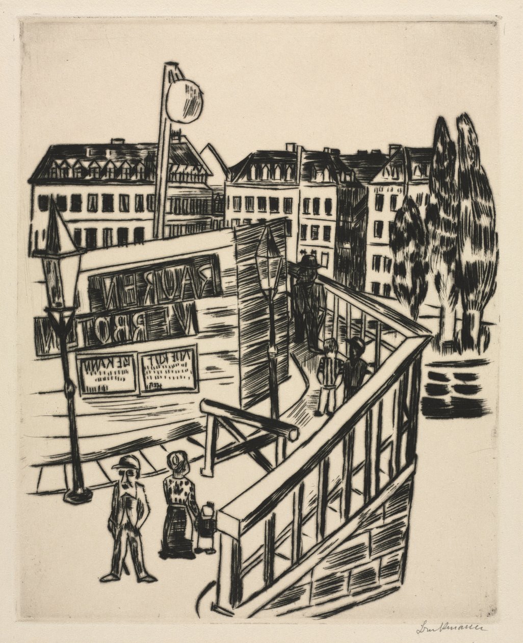 Wooden Bridge by Max Beckmann