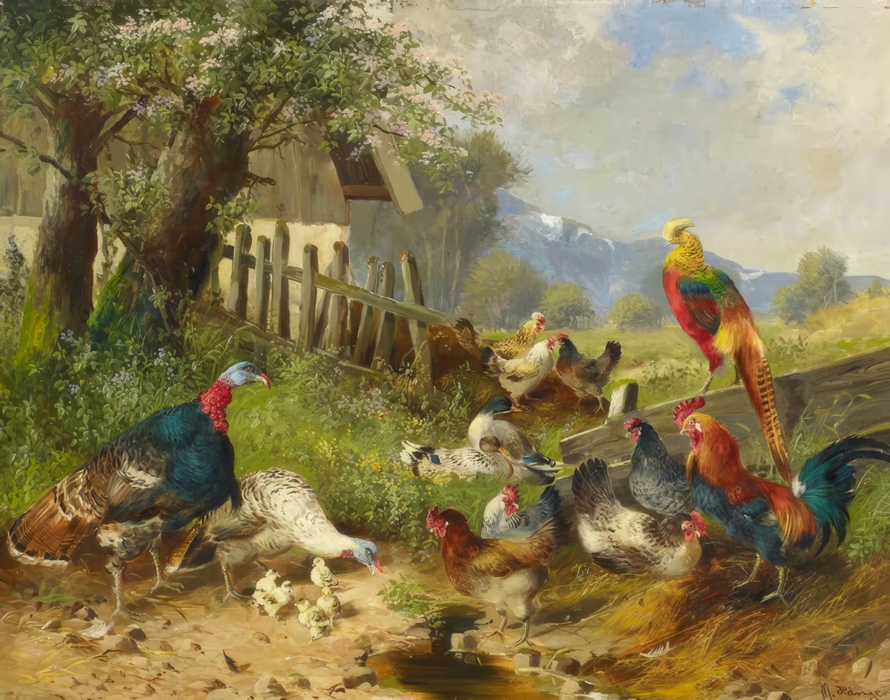 Summer Idyll with Poultry by Max Hänger