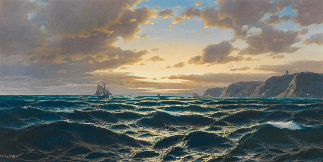 Marine, Setting Sun on the Coast by Max Jensen