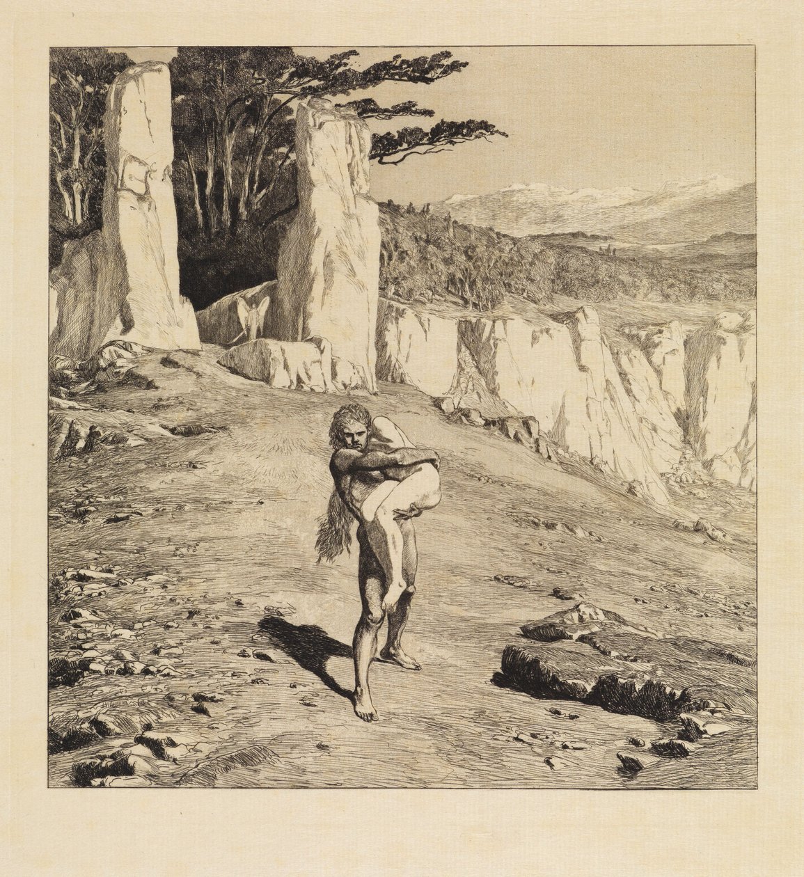 Adam (Eve and the Future, Opus III, Plate 5) by Max Klinger