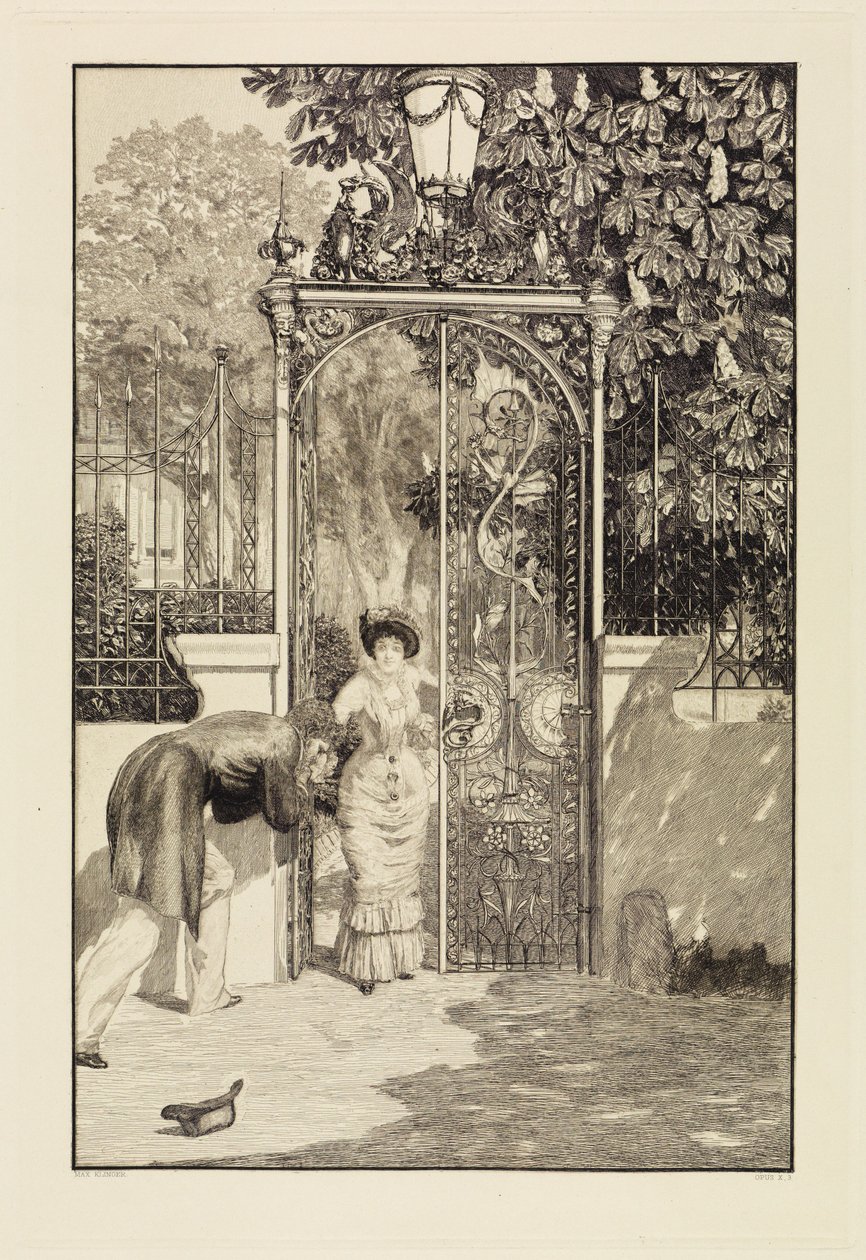 At the Gate (A Love, Opus X, Plate 3) by Max Klinger