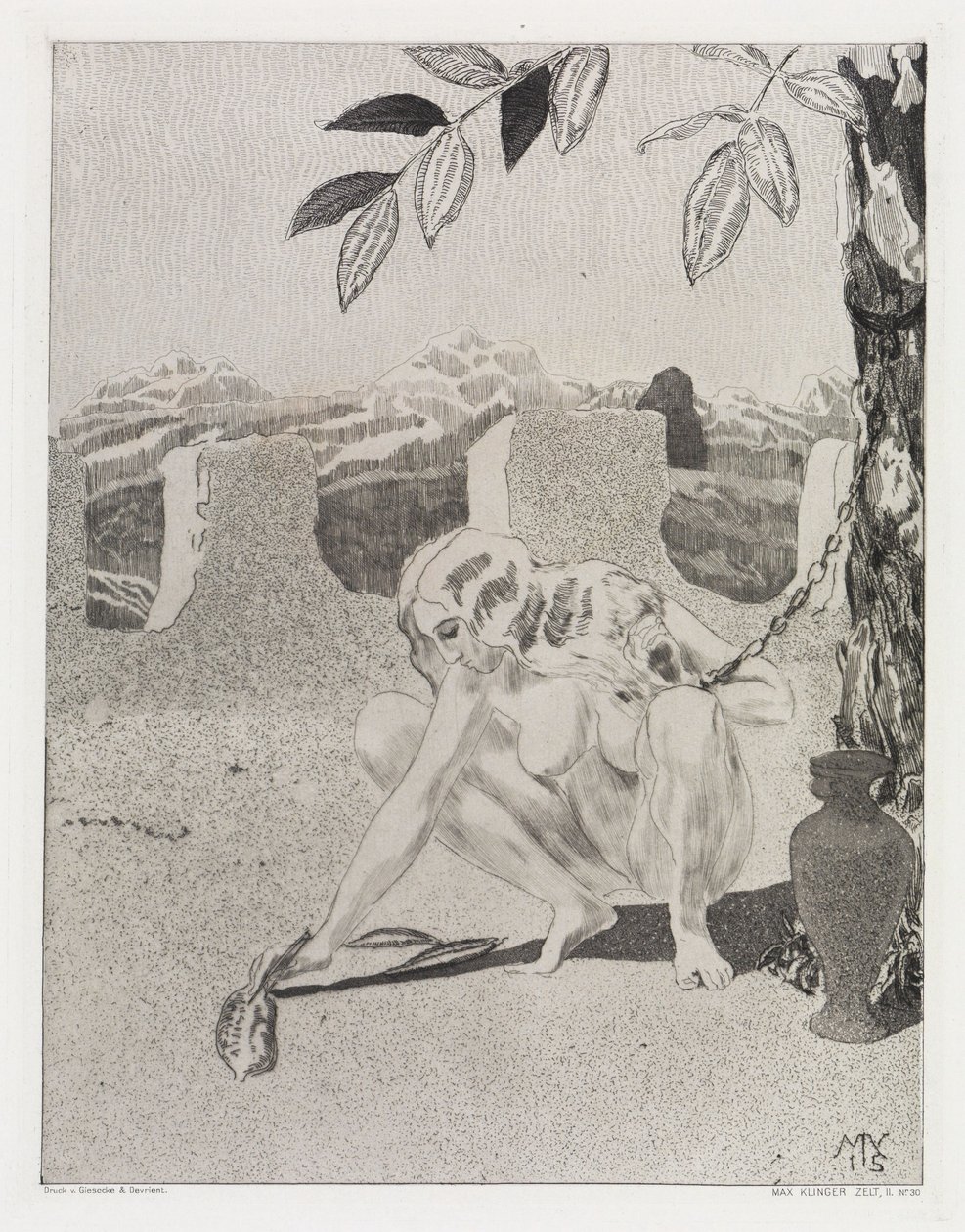 On the Tower (Tent, Opus XIV, Part 2, No. 30) by Max Klinger