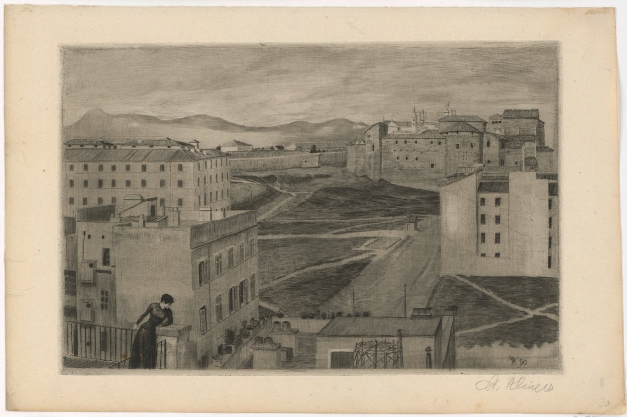View from the Studio Window in Rome by Max Klinger