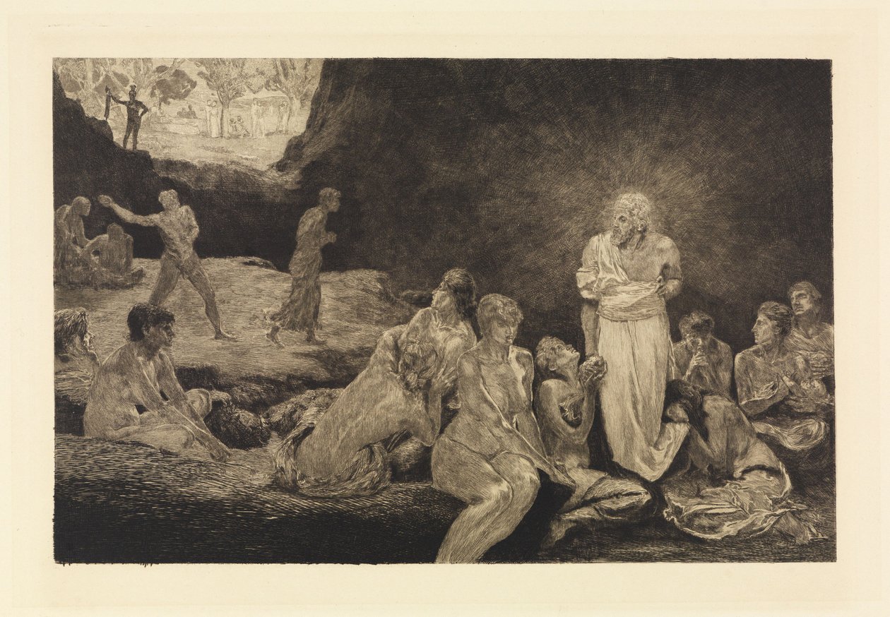 Christ and the Sinners (A Life, Opus VIII, Plate 13) by Max Klinger