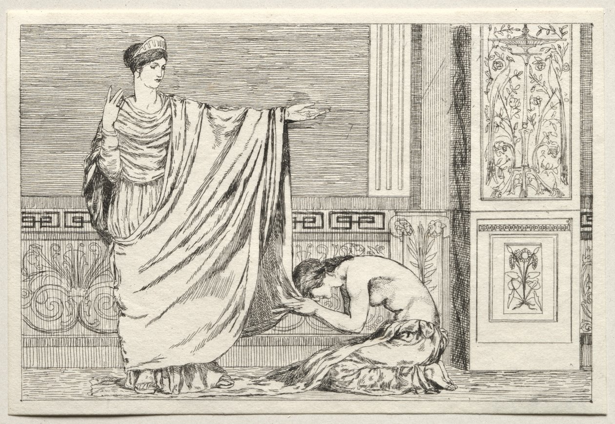 Cupid and Psyche: Psyche and Juno by Max Klinger