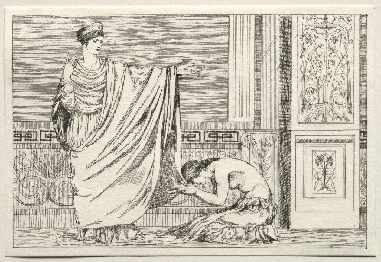 Cupid and Psyche: Psyche and Juno by Max Klinger